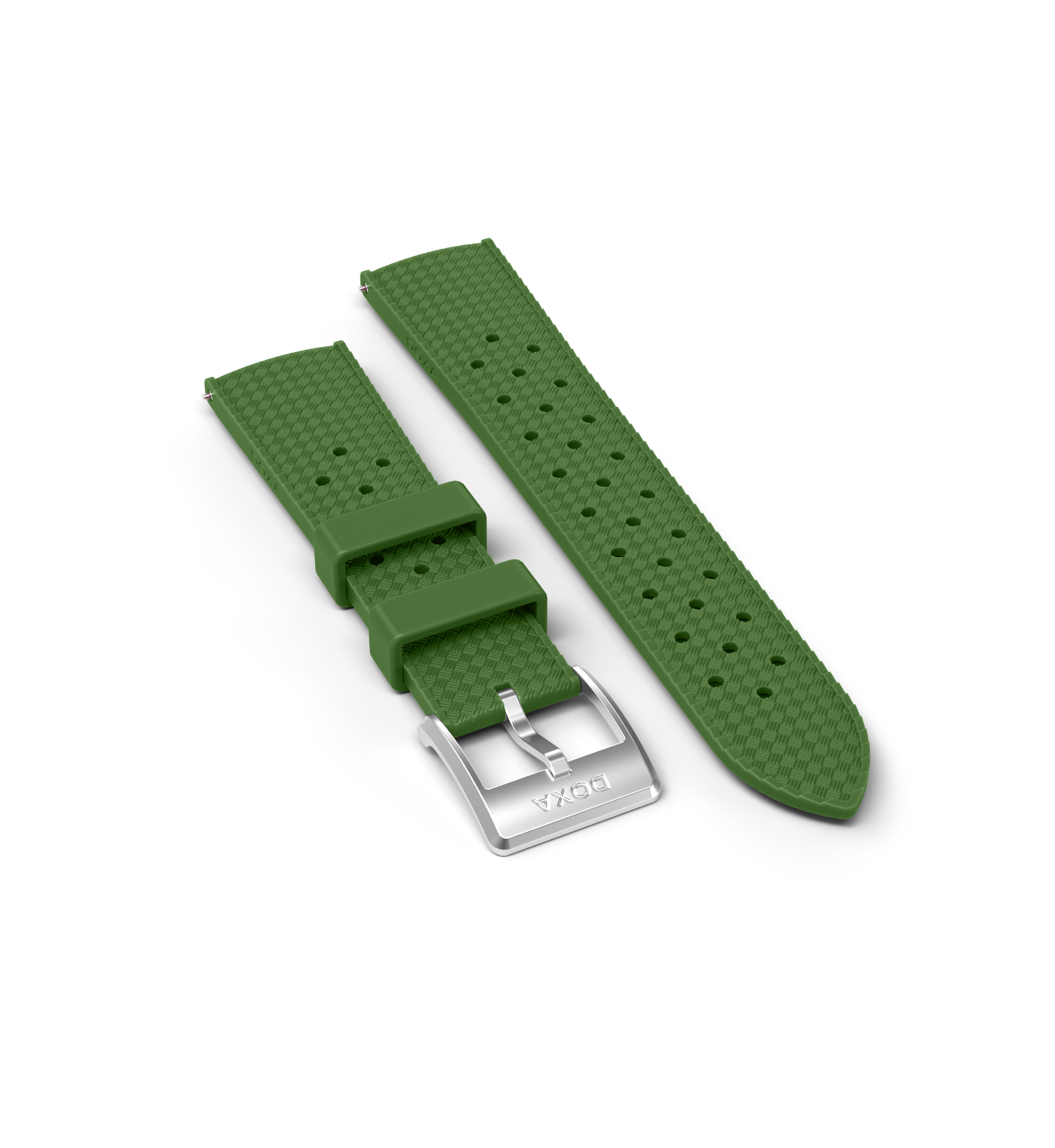 Rubber Dive Flex strap with pin buckle, Green