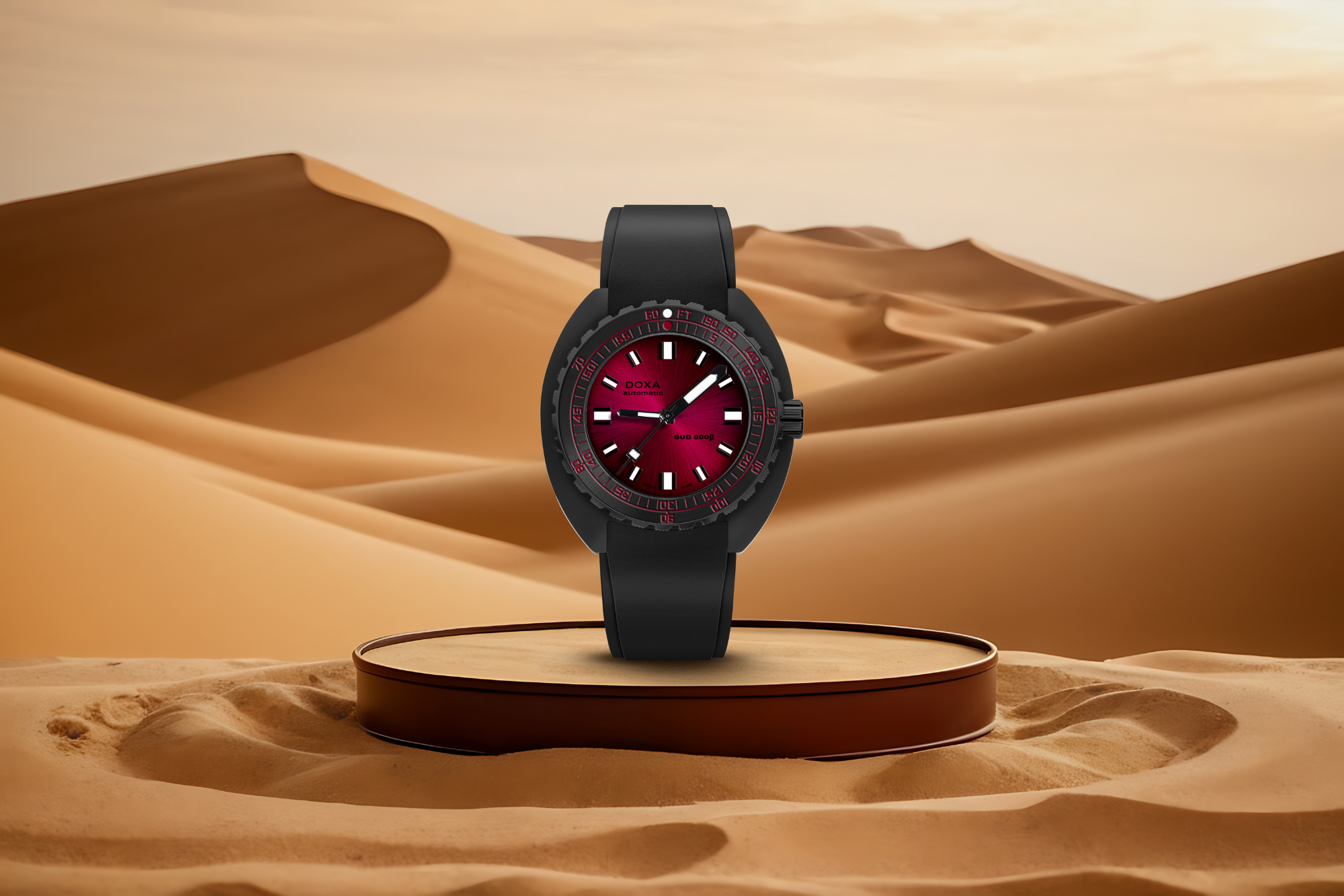 Ceramic, cherry red and limited to 11 as DOXA makes a statement at Dubai Watch Week